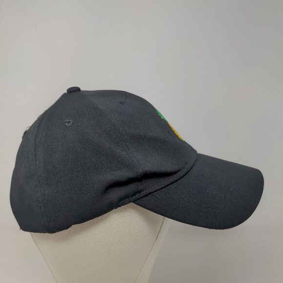 Cruise Club Men's Strapback Hat Black Adjustable Embroidered Pineapple Logo - Picture 4 of 8